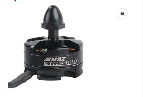 Moteur brushless CCW Emax MT2204 2300KV CW pour quadricoptère multirotor QAV250